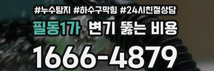 필동1가 변기 뚫는 비용