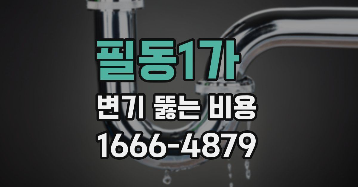 필동1가 변기 뚫는 비용