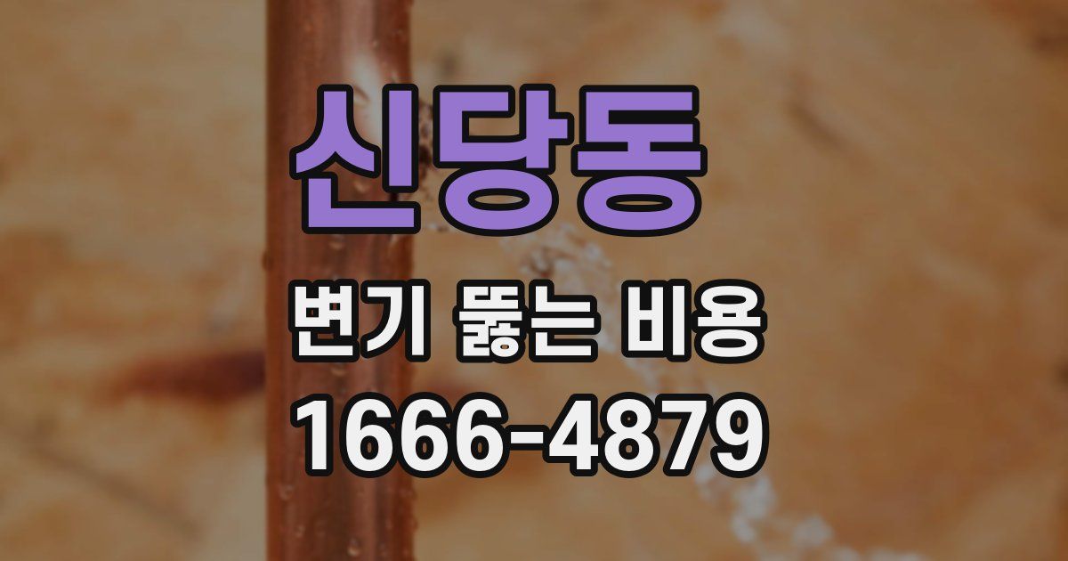 신당동 변기 뚫는 비용