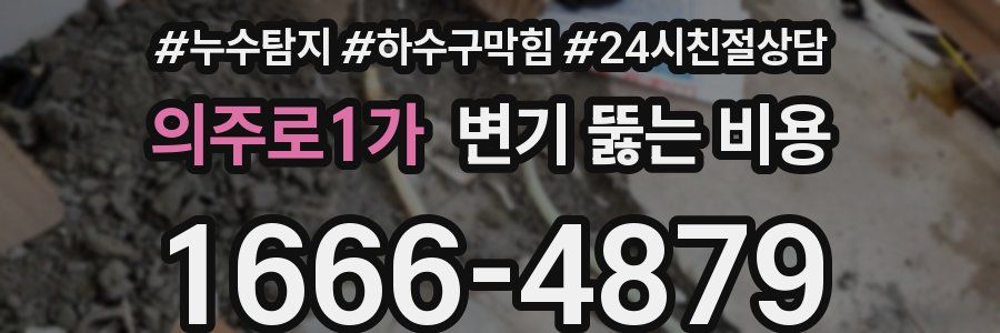 의주로1가 변기 뚫는 비용