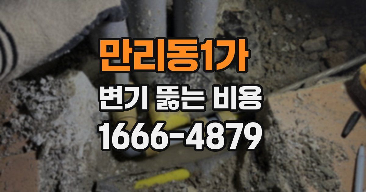 만리동1가 변기 뚫는 비용