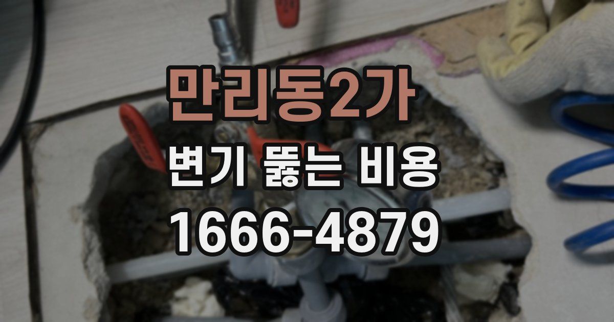 만리동2가 변기 뚫는 비용