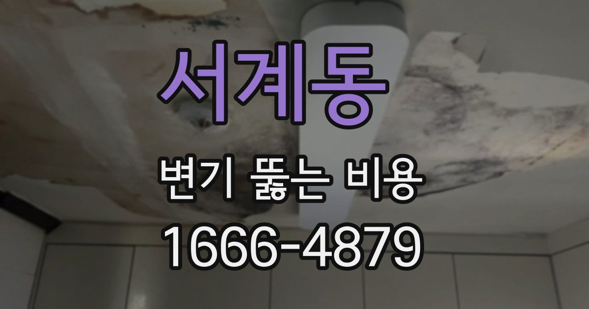 서계동 변기 뚫는 비용
