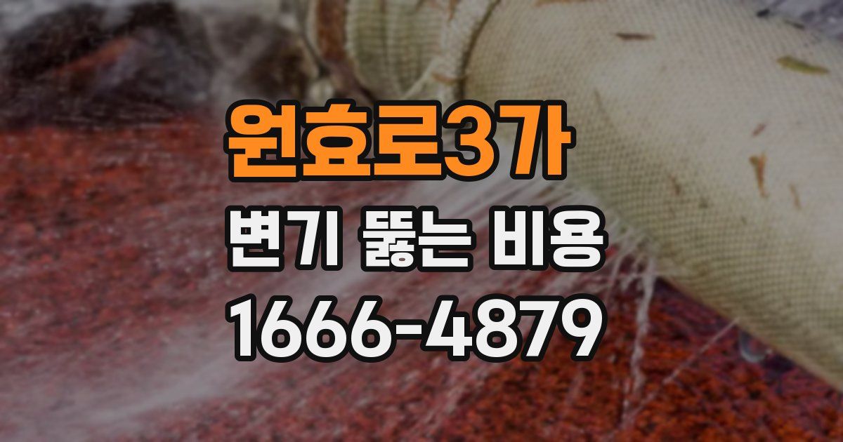 원효로3가 변기 뚫는 비용