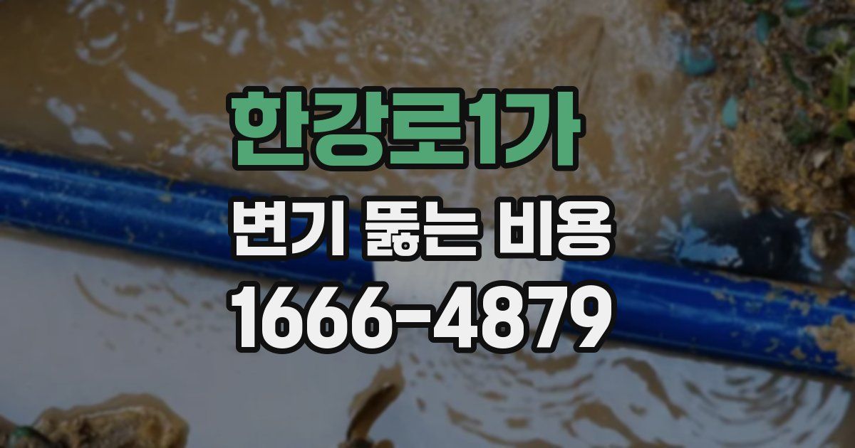 한강로1가 변기 뚫는 비용