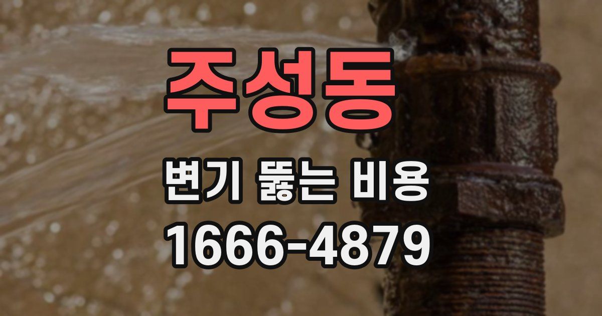 주성동 변기 뚫는 비용
