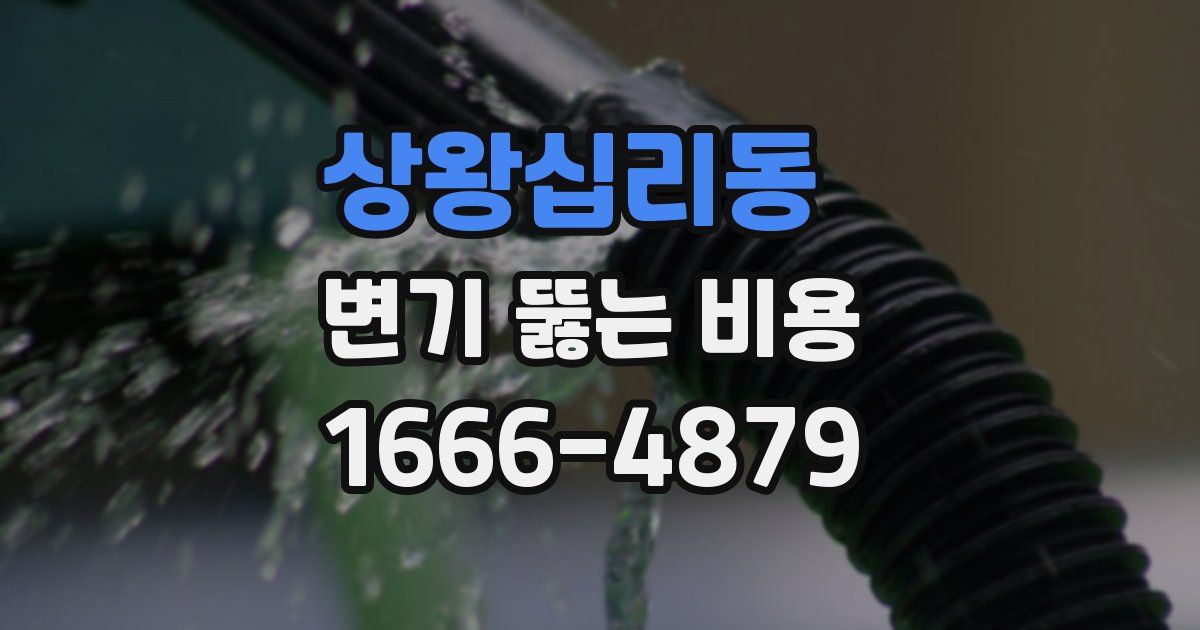 상왕십리동 변기 뚫는 비용