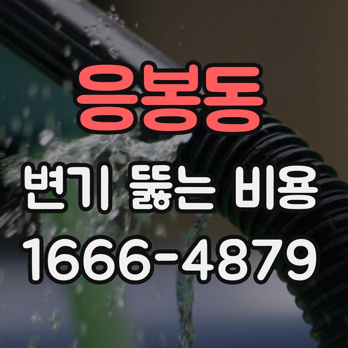 응봉동 변기 뚫는 비용
