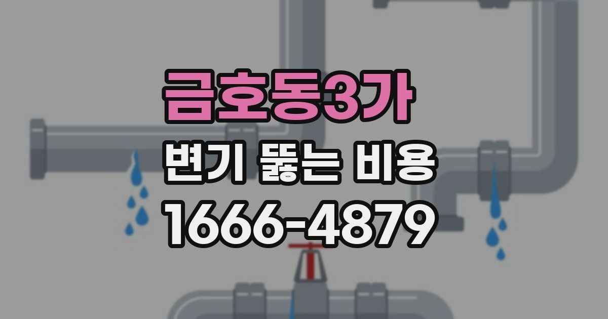 금호동3가 변기 뚫는 비용