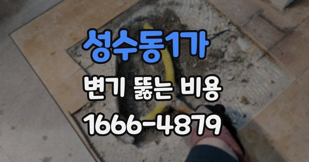 성수동1가 변기 뚫는 비용