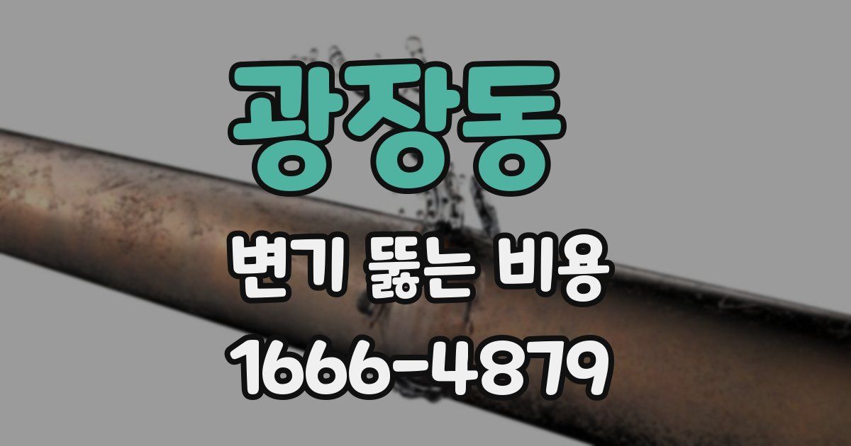 광장동 변기 뚫는 비용