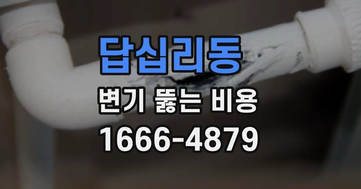 답십리동 변기 뚫는 비용