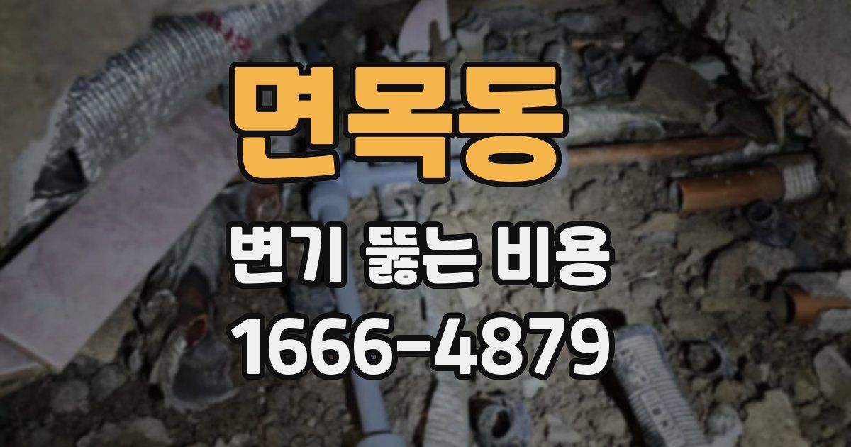 면목동 변기 뚫는 비용