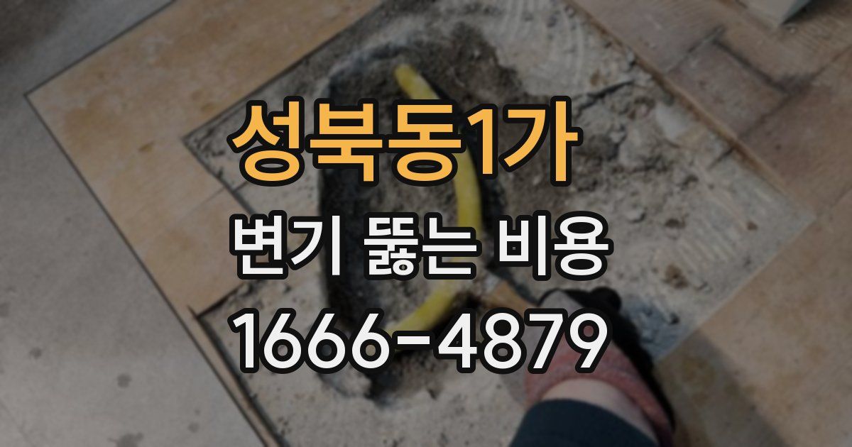 성북동1가 변기 뚫는 비용
