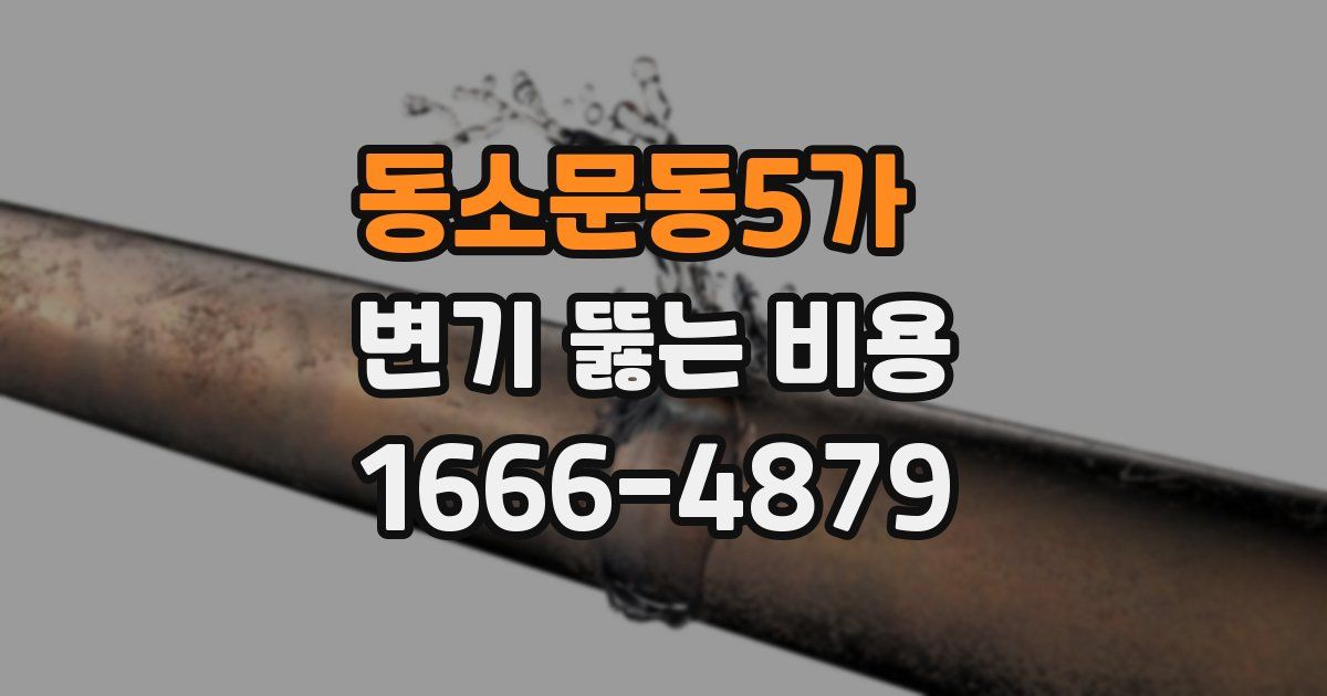 동소문동5가 변기 뚫는 비용