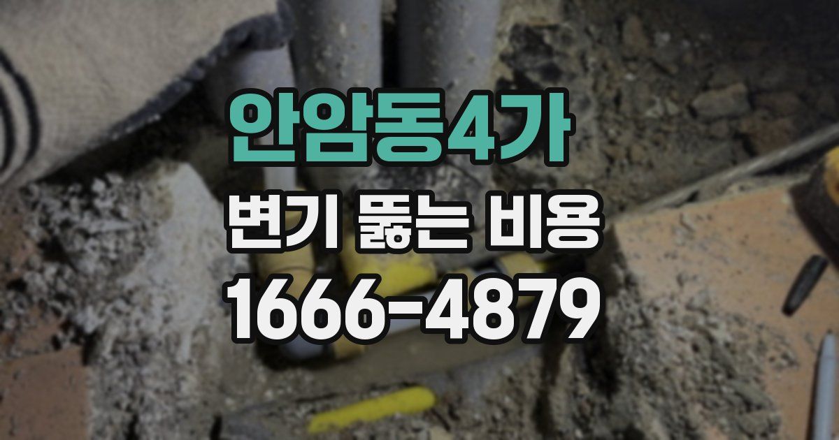 안암동4가 변기 뚫는 비용
