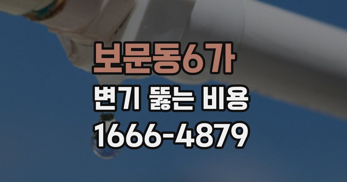 보문동6가 변기 뚫는 비용
