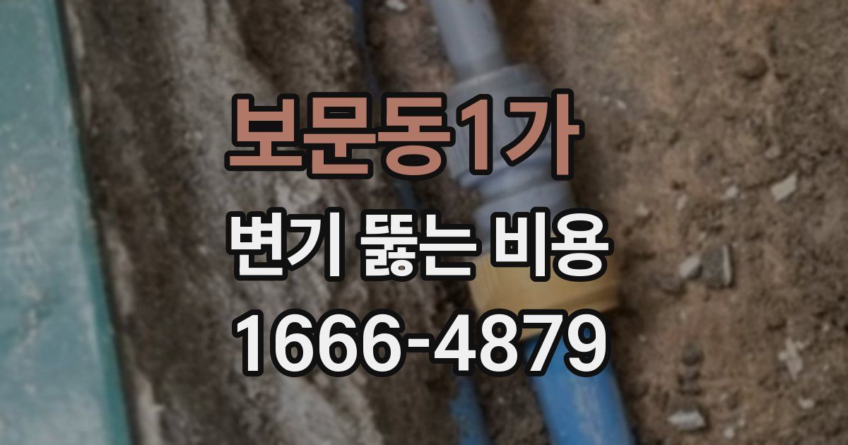 보문동1가 변기 뚫는 비용
