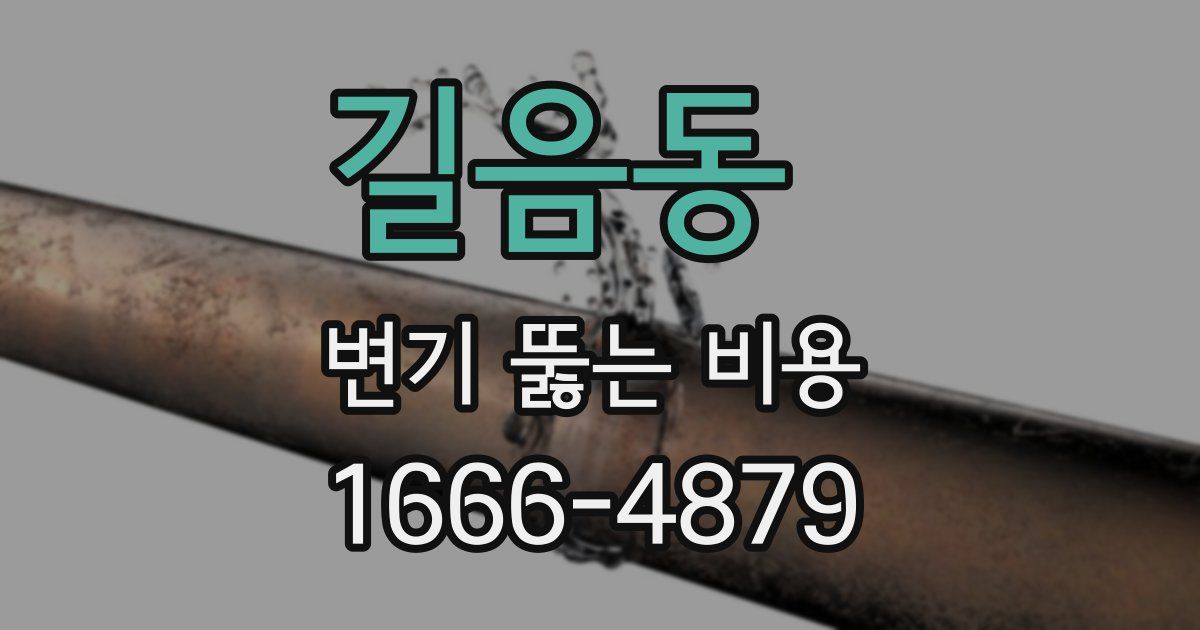 길음동 변기 뚫는 비용