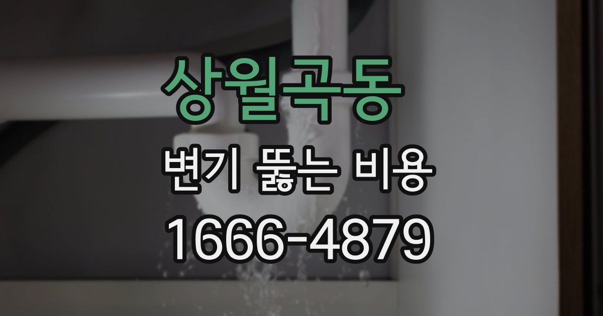 상월곡동 변기 뚫는 비용