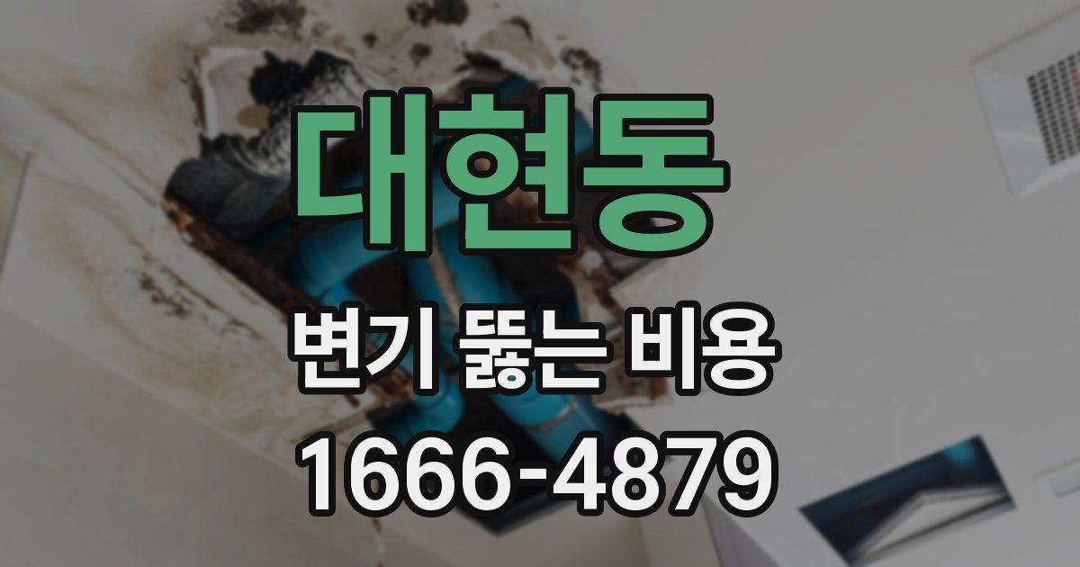 대현동 변기 뚫는 비용