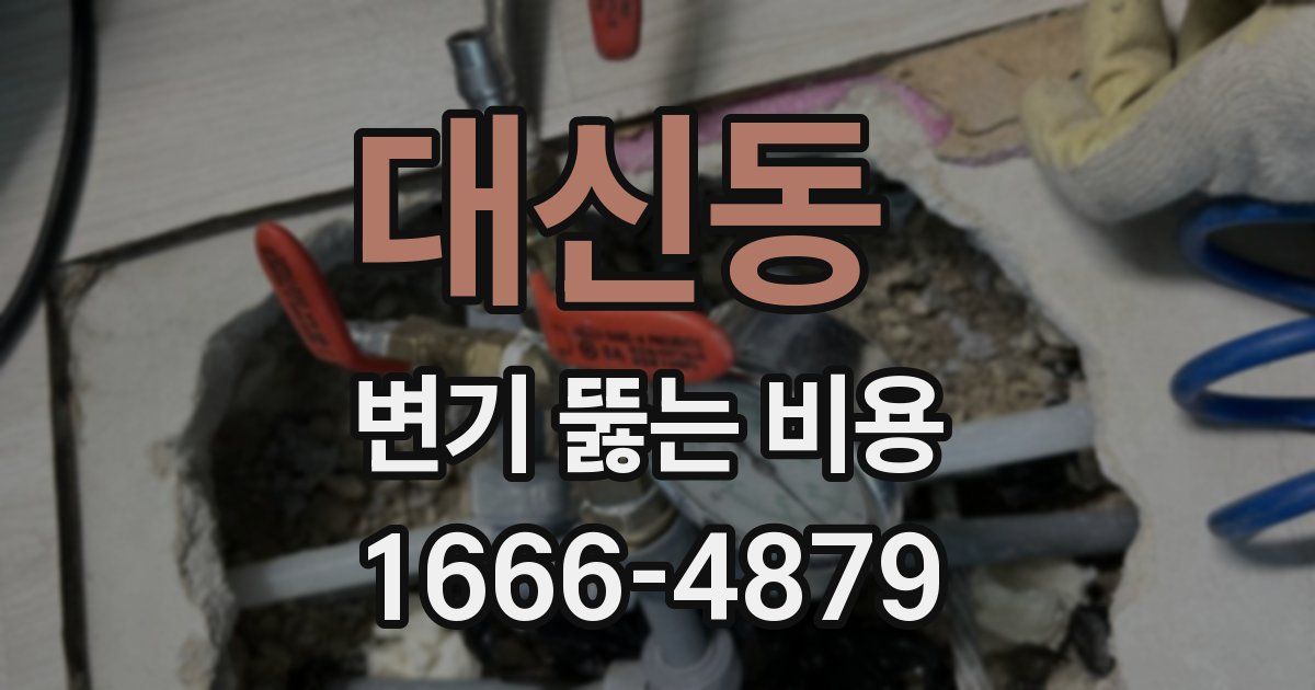 대신동 변기 뚫는 비용