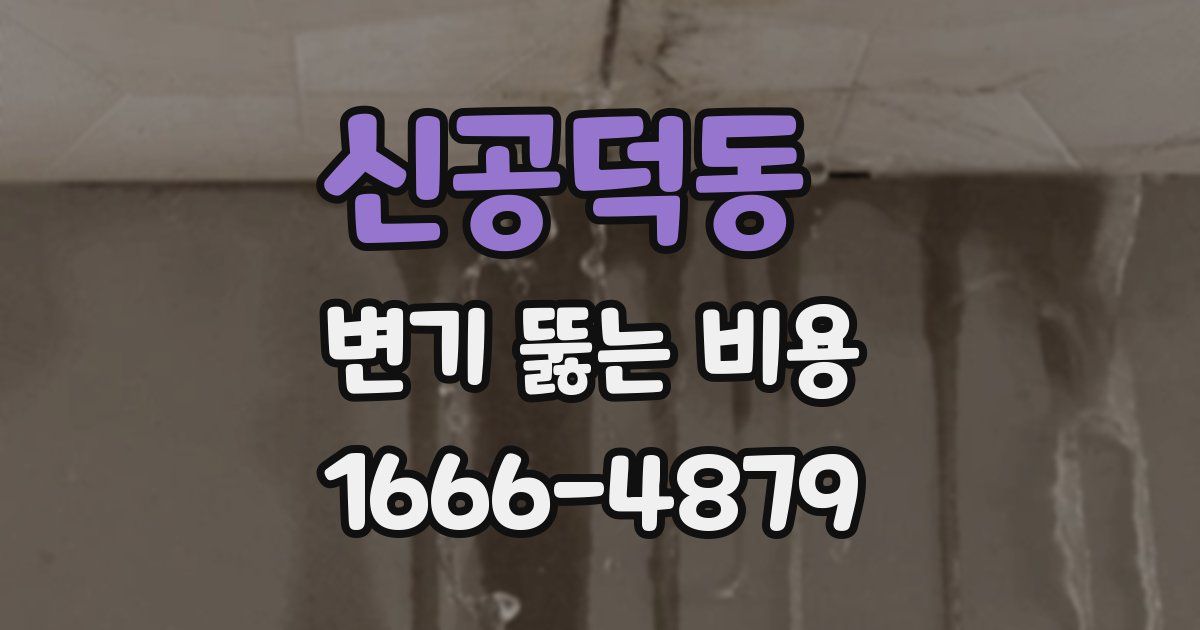 신공덕동 변기 뚫는 비용