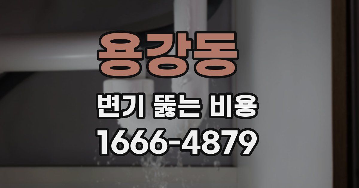 용강동 변기 뚫는 비용