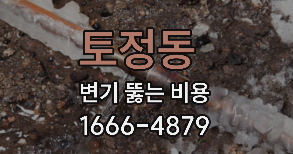 토정동 변기 뚫는 비용