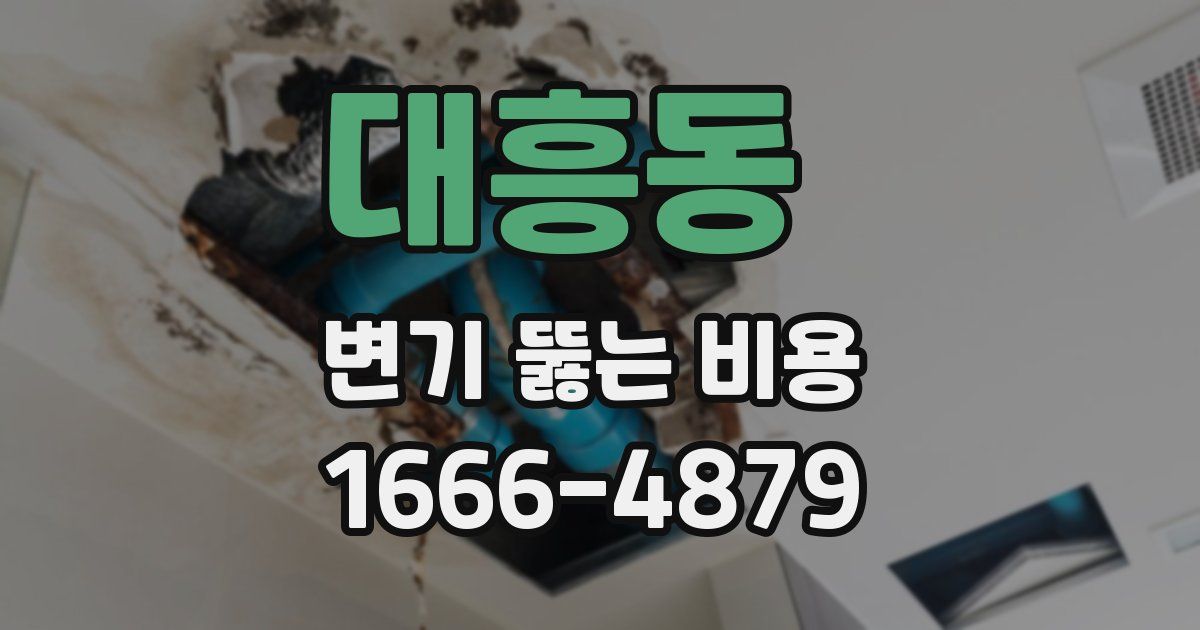 대흥동 변기 뚫는 비용
