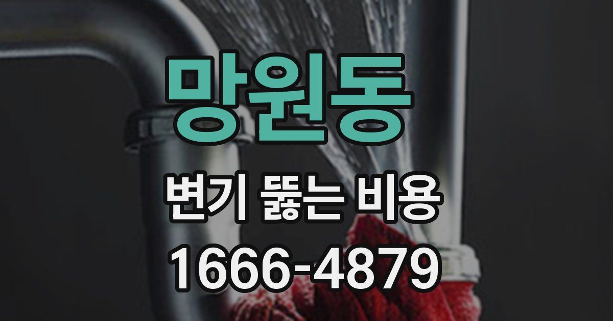 망원동 변기 뚫는 비용