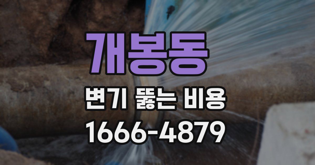 개봉동 변기 뚫는 비용
