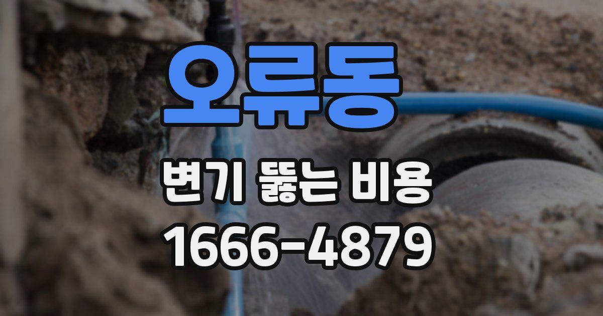 오류동 변기 뚫는 비용
