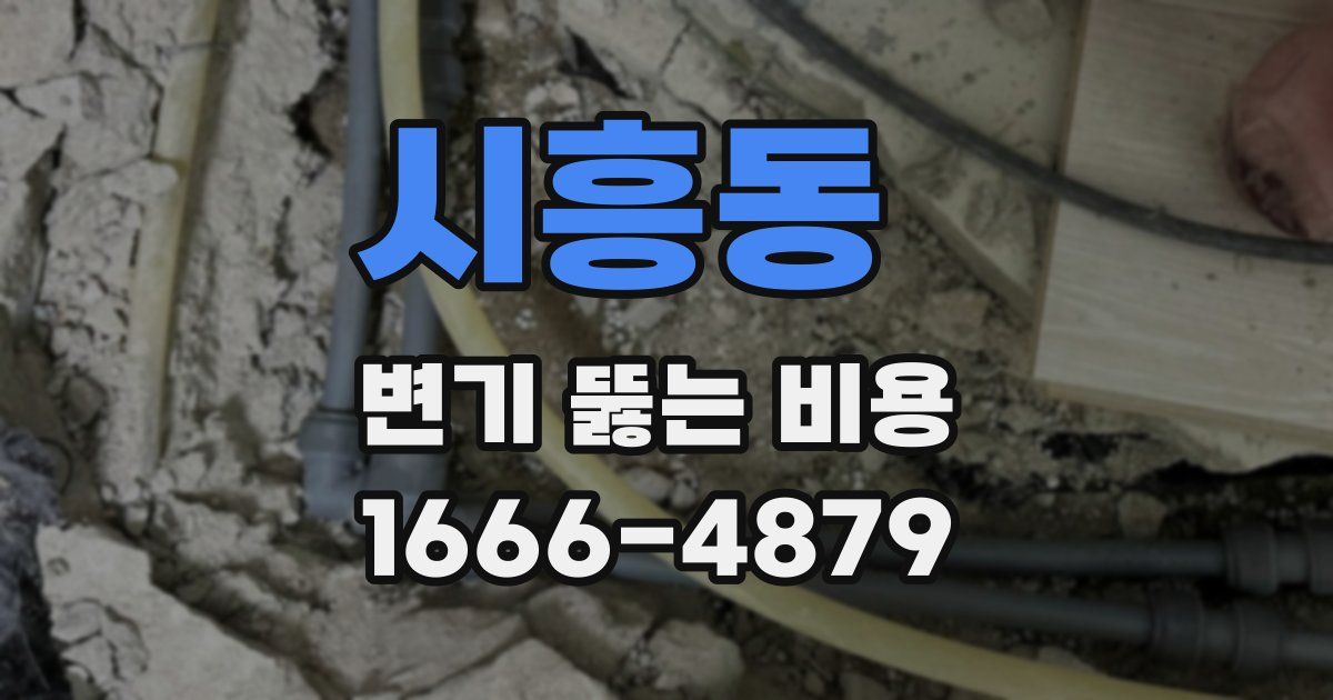 시흥동 변기 뚫는 비용
