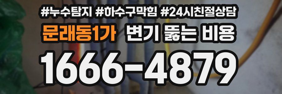 문래동1가 변기 뚫는 비용