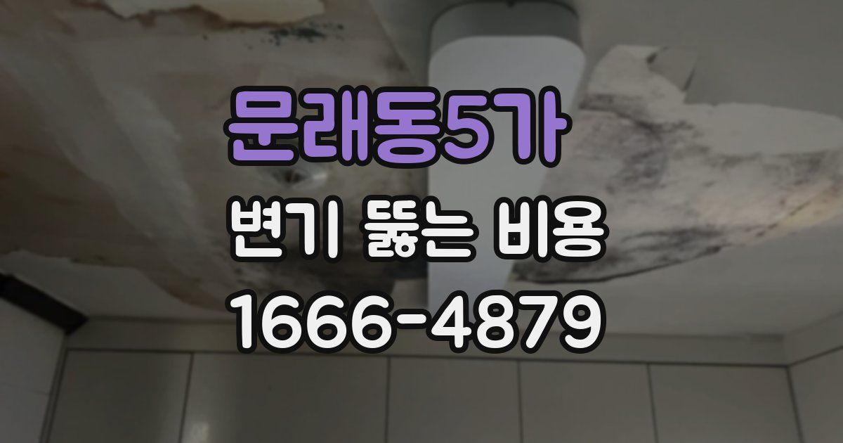 문래동5가 변기 뚫는 비용