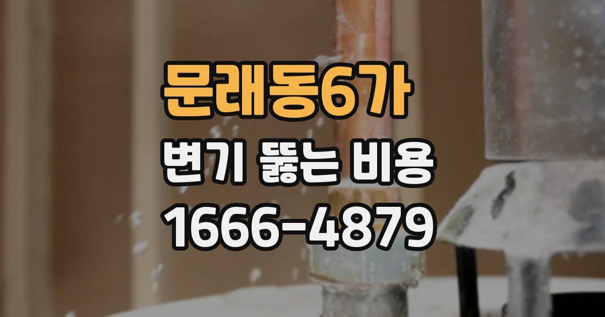 문래동6가 변기 뚫는 비용