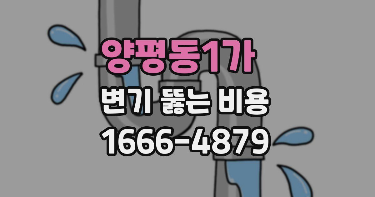 양평동1가 변기 뚫는 비용