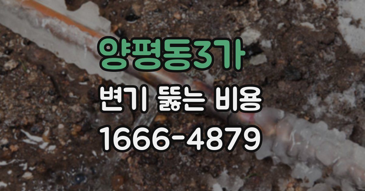 양평동3가 변기 뚫는 비용