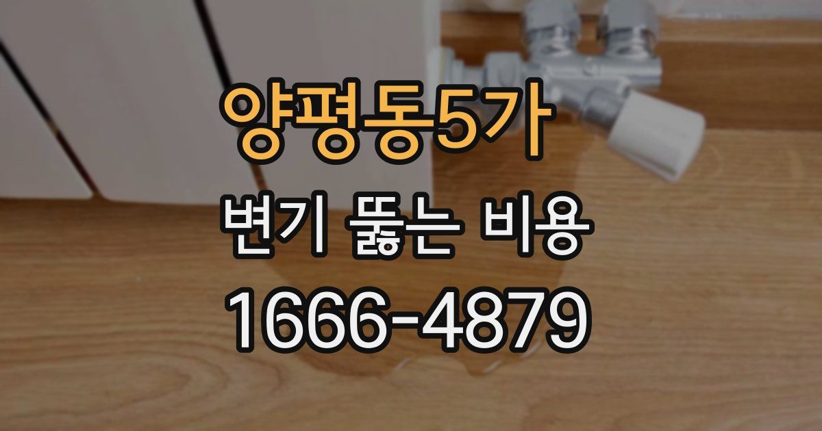 양평동5가 변기 뚫는 비용