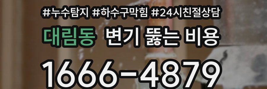 대림동 변기 뚫는 비용