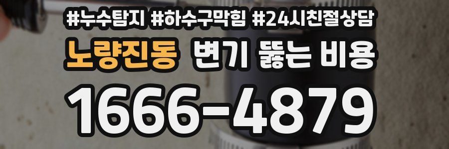 노량진동 변기 뚫는 비용