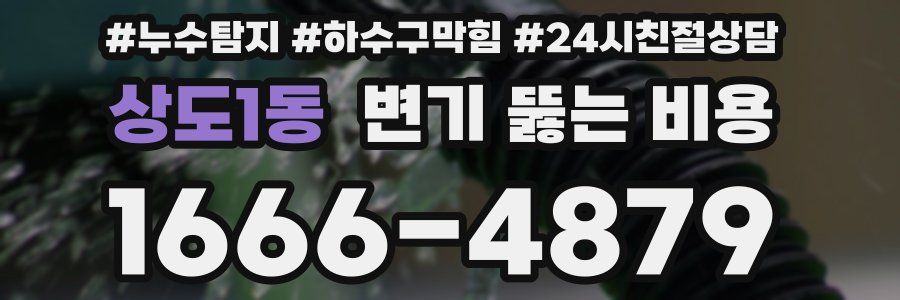 상도1동 변기 뚫는 비용