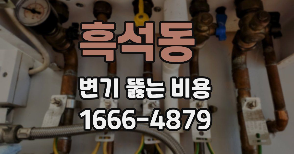 흑석동 변기 뚫는 비용