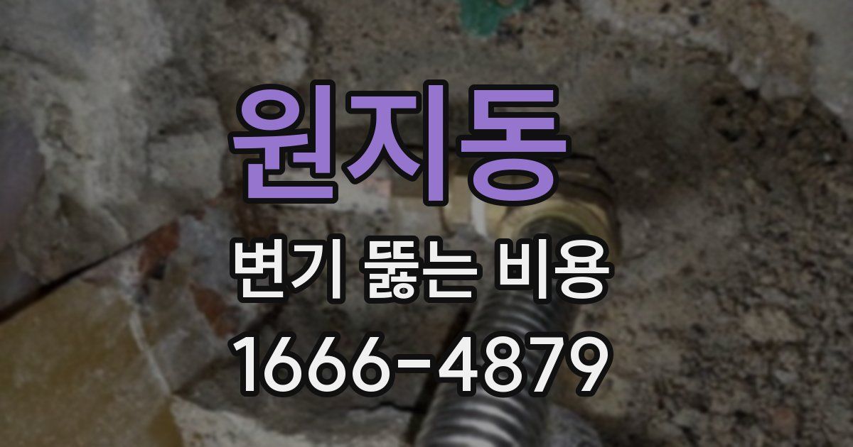 원지동 변기 뚫는 비용