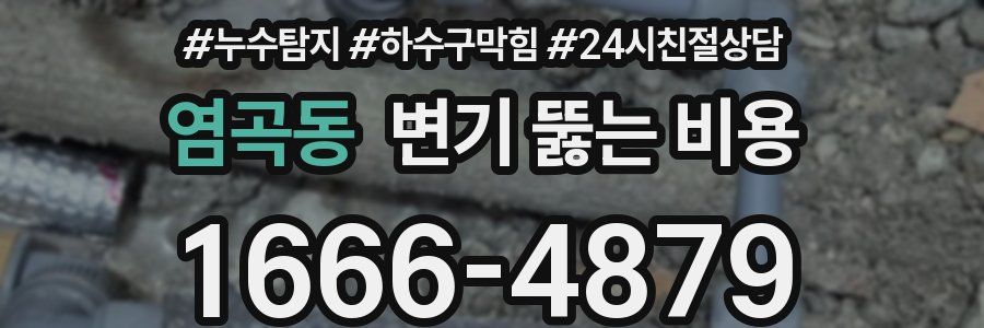 염곡동 변기 뚫는 비용