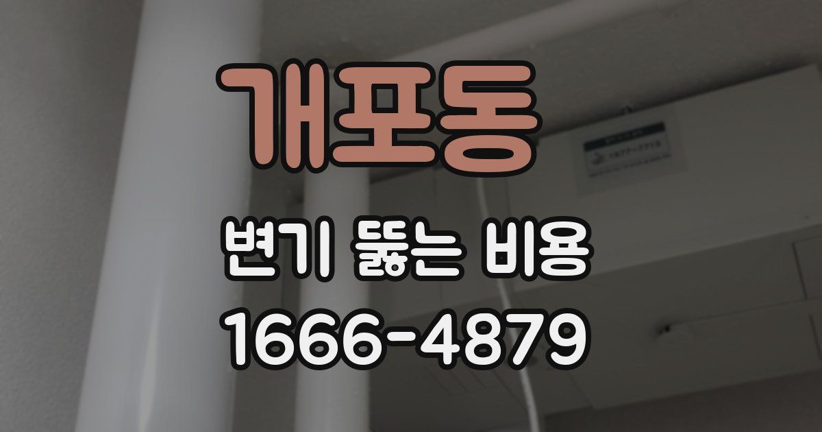 개포동 변기 뚫는 비용