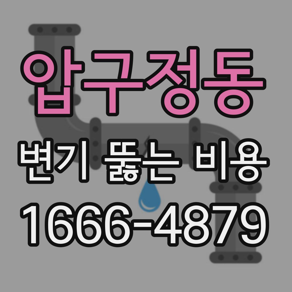 압구정동 변기 뚫는 비용