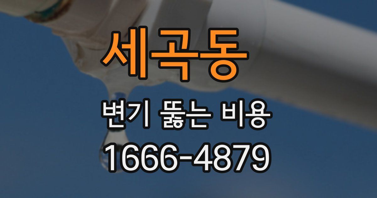 세곡동 변기 뚫는 비용