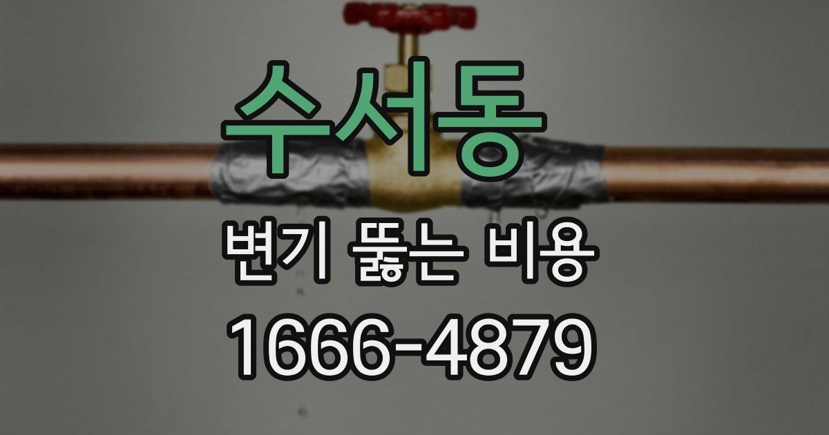 수서동 변기 뚫는 비용